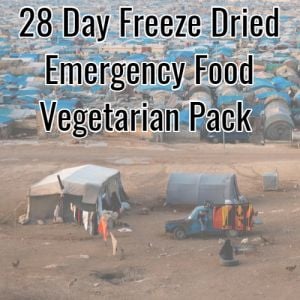 28 Day Freeze Dried Emergency Food Vegetarian Pack